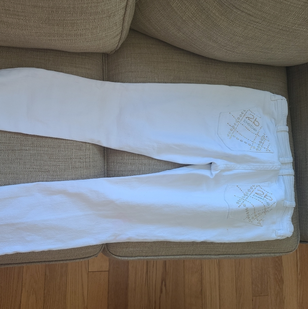 Bebe white jeans size 28